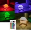 Lampka stołowa w kształcie Saturna | Lampka nocna z pilotem RGB | Lampka dziecięca zmieniająca kolor | XK-D13