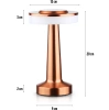 Bezprzewodowa lampka stołowa | Dotykowa lampka nocna z regulowaną barwą światła | Lampka USB | HJA14-COPPER