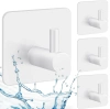 Biały haczyk na ubrania, ściereczki, ręczniki | Samoprzylepny uchwyt na akcesoria kuchenne | BXG-4PCS-WHITE