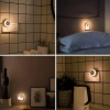 Inteligentna lampka nocna LED z czujnikiem zmierzchu | Lampka nocna do kontaktu  z ciepłym światłem | JL-510