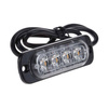 Lampa ostrzegawcza 4 LED pomarańczowa | Stroboskop | Obrysówka | 18 trybów świecenia | LED-04T-Y