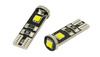 Żarówka samochodowa LED W5W T10 3 SMD CREE 