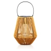 Bezprzewodowa lampa solarna w stylu BOHO | Rattanowa, ogrodowa lampa z uchwytem | JX21-Bamboo