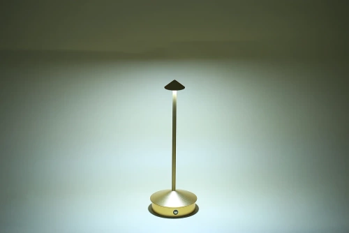 Lampa stołowa z wbudowanym akumulatorem | Lampa nocna z trzema barwami świecenia | Nastrojowa lampka do hotelu, restauracji | HJA32-ROSEGOLD