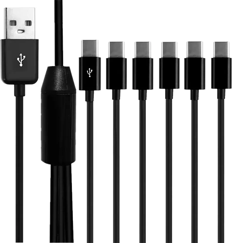 Kabel USB 6w1 | Wielofunkcyjny kabel funkcją transferu danych | USB-TPC-6in1-50CM