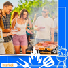 Mata teflonowa na grill | Ruszt wielorazowy | Tacka na grill | BTF-430-B-5x