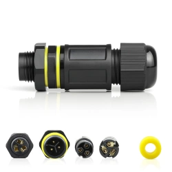 Hermetyczna mufa kablowa IP68 | Złącze śrubowe + szybkozłączka 3-pin 450V 17,5A do kabli 5–10 mm | M683-A