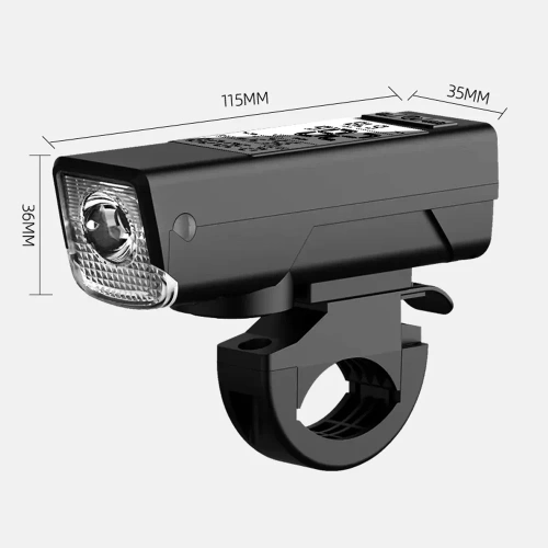  Lampka rowerowa 3w1 LED 450 lm| Komputer liczący prędkość, dystans  oraz czas | Mocne oświetlenie z sygnalizacją dźwiękową | MBLBD-3201
