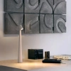 Lampa stołowa 33,5cm | Bezprzewodowa lampka nocna z wbudowanym akumulatorem | Lampka z dotykowym sterowaniem | HMS-355-GREY