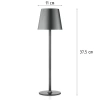Bezprzewodowa lampka stołowa | Dotykowa lampka nocna z regulowaną barwą światła | Lampka USB | HJA28C-BLACK