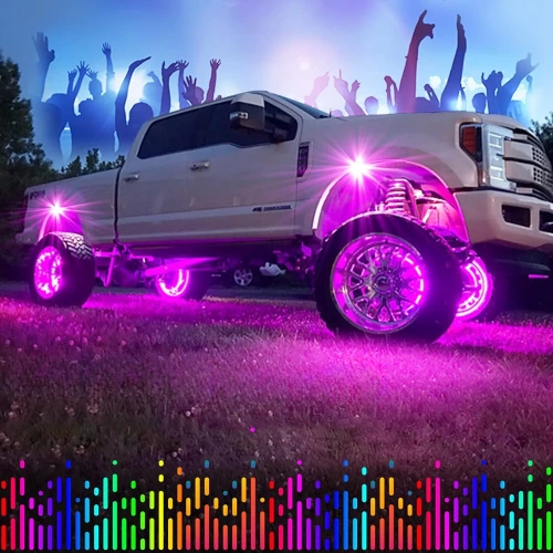 Lampki pod samochód | RGB LED | Oświetlenie podwozia 4 sztuki