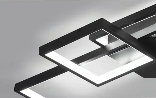 Nowoczesna lampa sufitowa | Plafon LED | Czarna | XL-016-82W-B