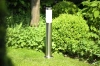 Lampa ogrodowa stojąca, słupek okrągły na żarówkę E27 | Zasilanie 230V, stal nierdzewna | Inox, 65cm | LLR-65CM