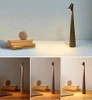 Lampa stołowa 43cm | Bezprzewodowa lampka nocna z wbudowanym akumulatorem | Lampka z dotykowym sterowaniem | HMS-455-BROWN