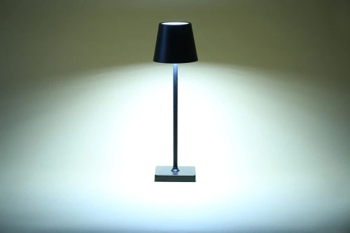 Lampka stołowa LED 38 cm | Bezprzewodowa lampka nocna | Dotykowa lampka do hotelu, restauracji | HJA20-BLACK