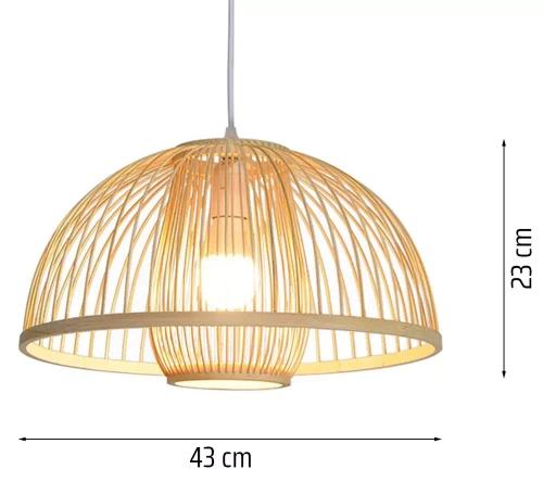 Ręcznie robiona lampa bambusowa wisząca | BOHO | Chiński żyrandol