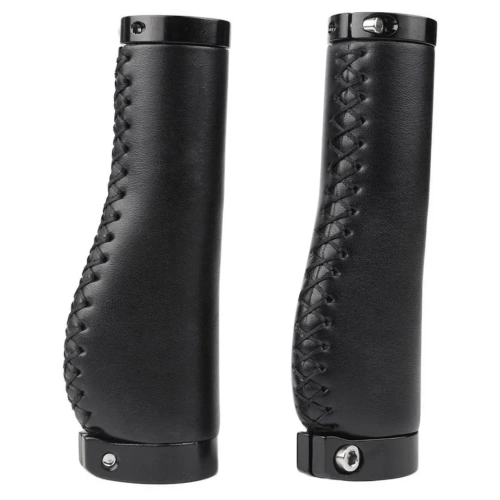 Ergonomiczne gripy rowerowe | Stylowe chwyty rowerowe ze skóry PU | PUBT-G211A