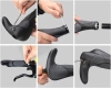 Chwyty rowerowe ergonomiczne z rogami | Antypoślizgowe uchwyty kierownicy | MTB, trekking | BHD-233-G