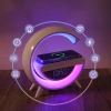 Budzik LED z ładowarką bezprzewodową, głośnikiem Bluetooth i lampką nocną RGB – zegar multifunkcyjny BT3401