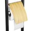 Zestaw łazienkowy 2 w 1 | Szczotka do WC z uchwytem na papier toaletowy | Stojak na papier | GY-TB018-BLACK
