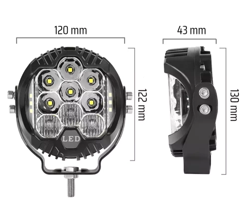 Lampa robocza LED 5" 50W 5000lm | 2w1 | DRL + reflektor dalekosiężny | WL002-50W