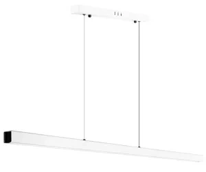 Nowoczesna prostokątna lampa wisząca | sterowanie pilotem | LED | biała | SX41-120CM-48W-W