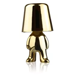 Nowoczesna lampa stołowa z dotykową obsługą | Lampka nocna z wbudowanym akumulatorem | HJA23-A-GOLD
