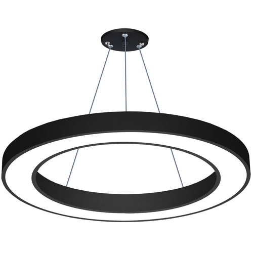 Lampa sufitowa wisząca LED 50W | okrągła | aluminium | CCD niemrugająca | Φ80x6 | LPL-004