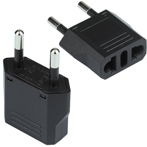 Adapter sieciowy USA CN - EU PL | czarny | LZ-T-10