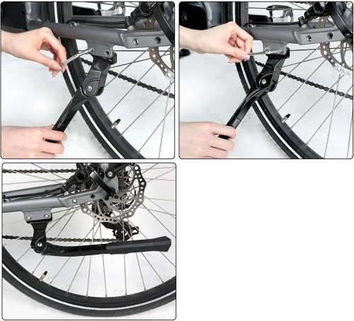 Wzmocniona podpórka rowerowa Pro+ do rowerów 24–29"  |  Stabilna stopka do e-bike, MTB i miejskich | Regulowana nóżka rowerowa | LGA-28