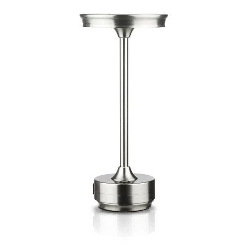 Lampa stołowa z wbudowanym akumulatorem | Lampa nocna z trzema barwami świecenia | Nastrojowa lampka do hotelu, restauracji | HJA30-SILVER