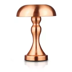 Lampka stołowa LED Grzybek | Bezprzewodowa lampka do hotelu, restauracji | Nocna lampka dotykowa | HJA24-A-COPPER