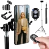 Statyw 210 cm z pilotem Bluetooth i uchwytem na telefon |  Zestaw  głowica 360° do zdjęć, nagrań i live streamingu | 