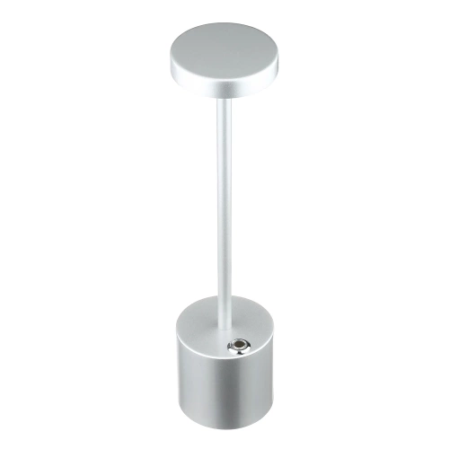 34 cm Lampa stołowa z wbudowanym akumulatorem | Lampa nocna z trzema barwami świecenia | Nastrojowa lampka do hotelu, restauracji | HJA28-SILVER-2