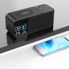Radio FM z budzikiem i ładowarką bezprzewodową | Wielofunkcyjny głośnik z Bluetooth i ładowarką indukcyjną | WD-500-BK