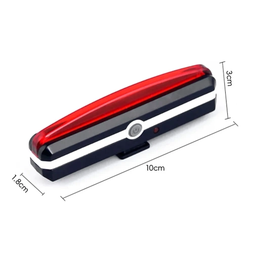 Mocna lampka rowerowa tylna COB 100lm  | Oświetlenie rowerowe z wbudowanym akumulatorem- ładowane USB | Lekka lampka rowerowa 40g | BK-L2266