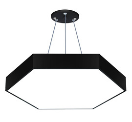 Lampa sufitowa wisząca LED 36W | heksagon pełny | aluminium | CCD niemrugająca | Φ40x6 | LPL-003