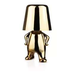 Lampa stołowa LED | Nowoczesna lampka nocna z wbudowanym akumulatorem oraz dotykową obsługą | HJA23-F-GOLD