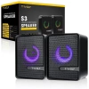 Głośniki komputerowe gamingowe stereo | 6 W | USB, 3,5 mm | T-Wolf S3 RGB | S2