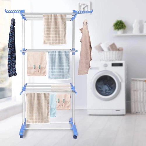 Suszarka na pranie | Pionowa suszarka do ubrań | Poziomowa suszarka na pranie | TW-116-BLUE