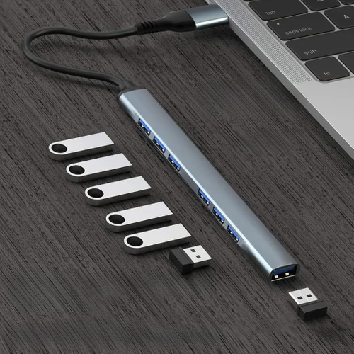 Rozdzielacz USB na 7x USB-A | adapter, rozgałęźnik 7w1 | HUB