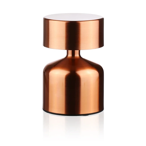 Lampka stołowa LED Grzybek | Bezprzewodowa lampka do hotelu, restauracji | Nocna lampka dotykowa | HJA40-COPPER