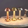 Bezprzewodowa lampka stołowa | Dotykowa lampka nocna z regulowaną barwą światła | Lampka GRZYBEK USB | HJA11-SILVER