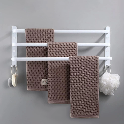 Wieszak na ręczniki | Uchwyt ścienny do łazienki | Drążek łazienkowy | MJR-50CM-3-WHITE