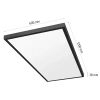 Panel sufitowy LED | Natynkowy plafon 120x60cm | 120W, 12000lm | czarny