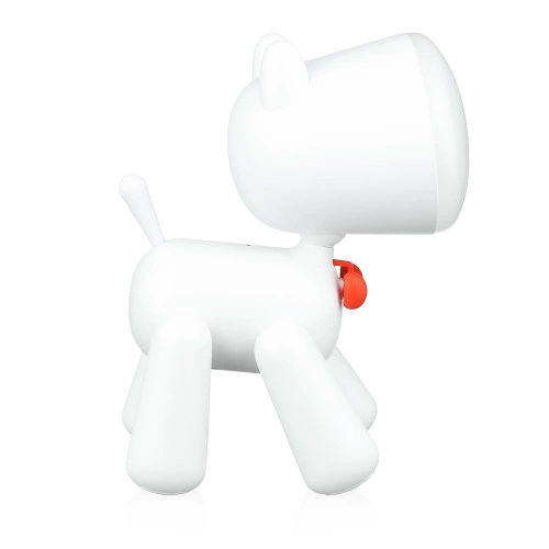 Urocza lampka LED w kształcie pieska z regulacją jasności i akumulatorem USB | Lampka biurkowa Waggy Puppy |  YG-TD104-W