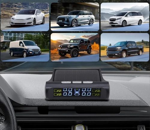 Bezprzewodowy system TPMS | 4 czujniki ciśnienia powietrza w oponach oraz temperatury opon | T1W-AA