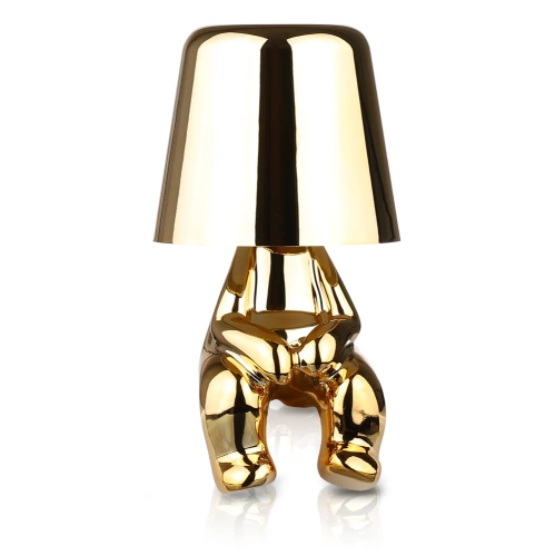 Nowoczesna lampa stołowa z dotykową obsługą | Lampka nocna z wbudowanym akumulatorem | HJA23-L-GOLD