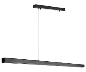 Nowoczesna prostokątna lampa wisząca | sterowanie pilotem | LED | czarna | SX41-120CM-48W-BK
