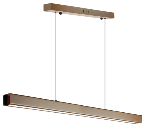 Nowoczesna prostokątna lampa wisząca | sterowanie pilotem | LED | brązowa | SX41-80CM-32W-BR